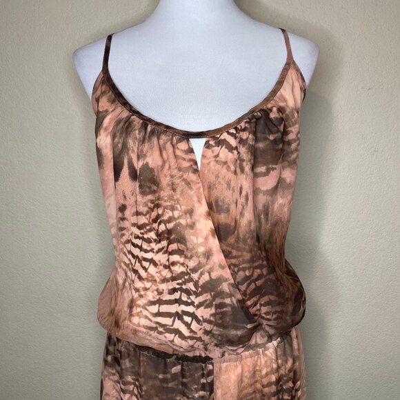 LYS Plus Size 3X Y2K Animal Print Cross Back Cami Slip Dress High-Low Hem - Picture 2 of 11